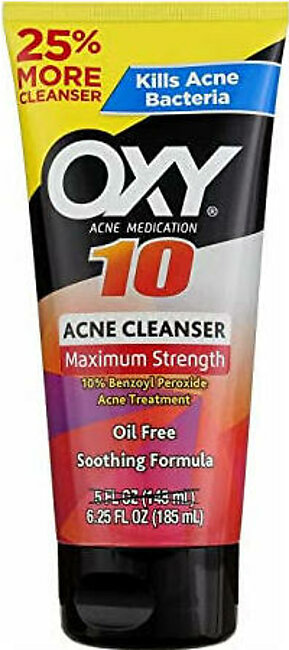 Oxy Acne cleanser maximum strength 185ml Expiry 01/23