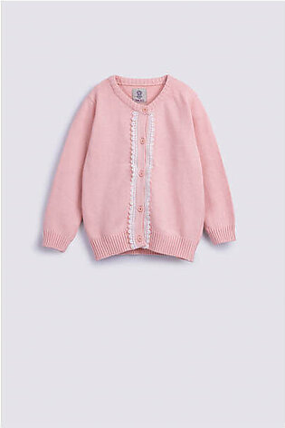 GIRLS CARDIGAN WITH LACE
