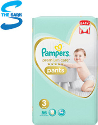 Pampers Premium Care Pants Diapers Mega Pack Medium Size 3 (56 Count)