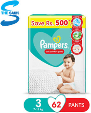 Pampers Pants Diapers Medium Size 3, 62 Count