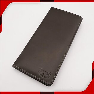 Long Brown Leather Wallets for Men
