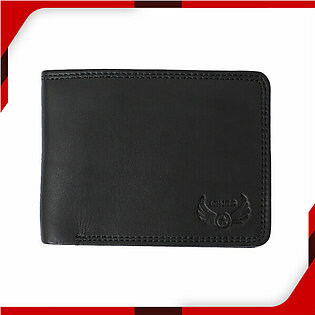 Sparkling Black Duo Line Leather Wallets for Men