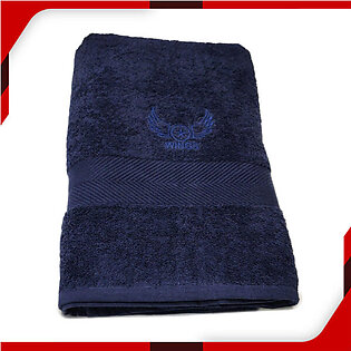 Blue Cotton Bath Towel
