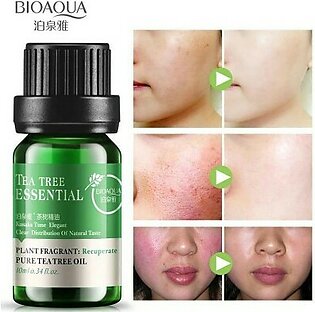 Bioaqua 10ml Pure Tea Tree Essential Oil Acne Treatment Blackhead Remover Anti Pimple Oil - BQY8875