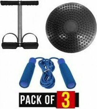 Deal Pack Of 3 Tummy Trimmer Twister Disc And Rope