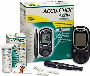 Accu Chek Active Gluco Meter With 10 Strips Free