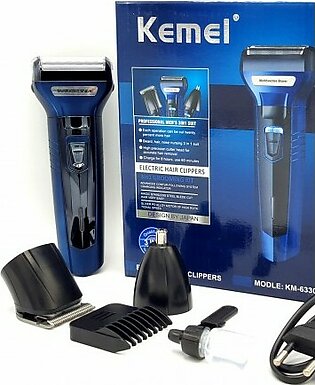 Kemei KM-6330 3 in 1 Hair Trimmer Shaver Super Grooming Kit