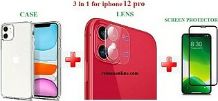 3 In 1 iPhone 12 Pro Deal (Case+Glass Protector+Lens )