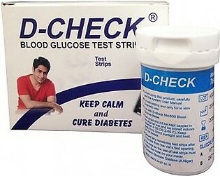 D-Check Blood Glucose Sugar Test Strips 100