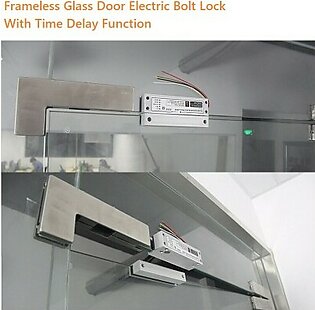 Frameless Glass Door Electric Bolt Lock With Time Delay Function Door Bolt Lock