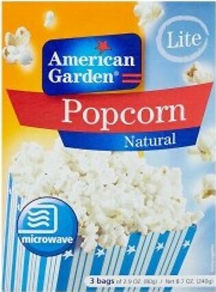 American Garden Pop Corn Natural Lite Box 240g