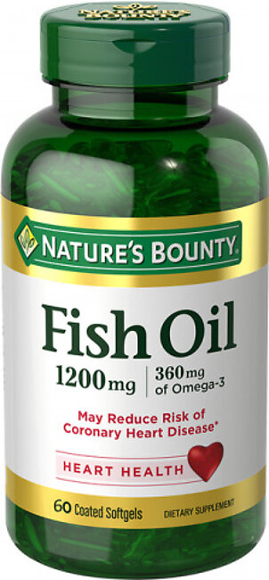 Nature's Bounty Fish Oil 1200mg Plus Omega 3 (60 Softgels)