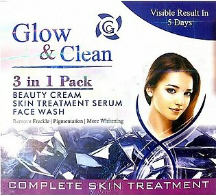 Glow and Clean Complete Whitening Kit  Beauty Cream , Face Wash , serums