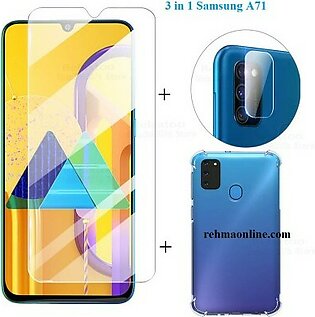 3 In 1 Samsung A71 Deal (Case+Glass Protector+Lens )