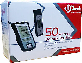UCheck Glucometer 50 Strips compatible for UC-1001 and UC-5005