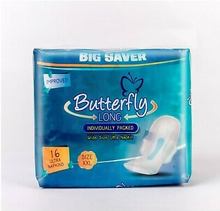 Butterfly Ultra Big Saver Sanitary Pads- Blue, XXL