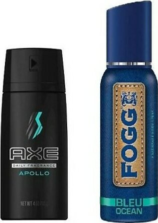 Bundle Offer - AXE Body Spray 150 ml and Fogg 120 ml Body Spray For Men