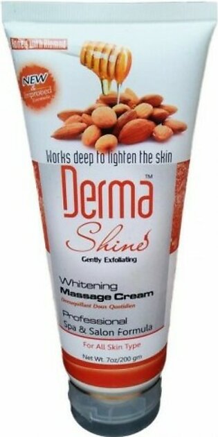 Derma Shine Whitening Massage Cream Honey with Almond for Girls - 200 gm