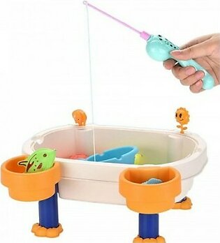 Magnetic Fishing Double Parent-Child Interactive Fishing Table Play House Bathing Water Fishing Toy