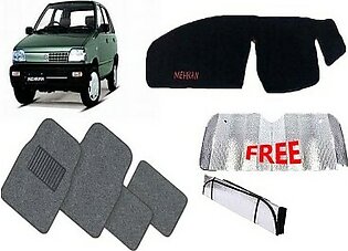 Suzuki Mehran Deal Of 3 Dashboard Cover Floor Mat And Free Sun Protection Shades