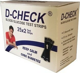 D-Check Blood Glucose Sugar Test Strips 50