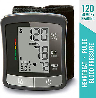 Medicare Digital Automatic Wrist Blood Pressure Monitor With High and Low BP Indicator And Pulse Measurement