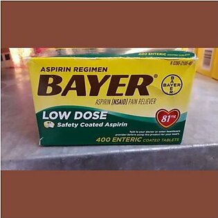 Aspirin regimen bayer (nsaid) pain reliever low dose 400 (enteric coated) ec tablets Imported