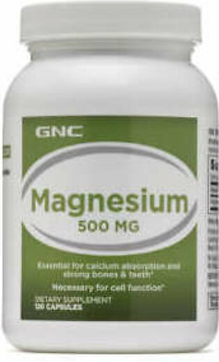 Magnesium 500 mg-120 Vegetarian Tablets -GNC in Pakistan