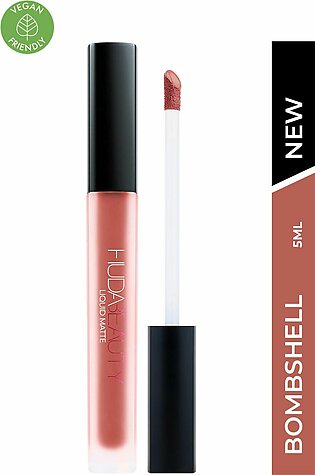 huda beauty matte liquid lipstick - bombshell (5ml)