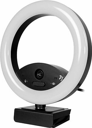 Arozzi Occhio True Privacy Webcam with Adjustable LED Ringlight