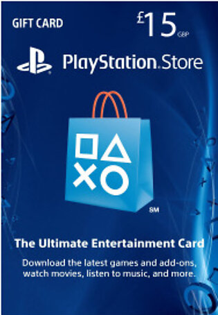 Sony PlayStation Store 15£ PSN Gift Card - PS3/ PS4/ PS Vita UK Region [Digital Code]