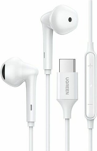 Ugreen 60700 With Type C Wired Earphones – White