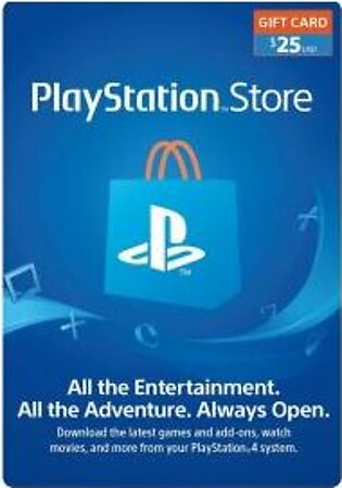 Sony PlayStation Store 25$ PSN Gift Card - PS3/ PS4/ PS Vita USA Region [Digital Code]