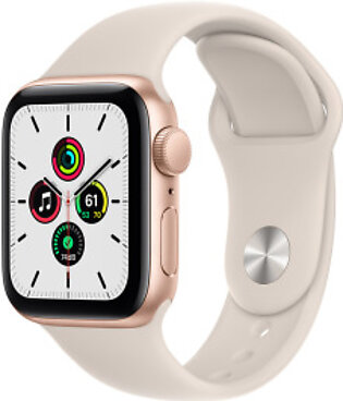 Apple Watch Series SE 44mm GPS Gold Aluminum Case with Starlight Sport Band