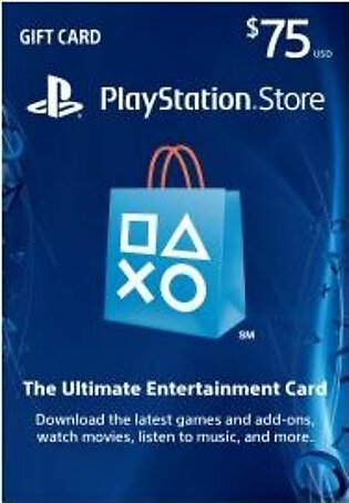 Sony PlayStation Store 75$ PSN Gift Card - PS3/ PS4/ PS Vita USA Region [Digital Code]