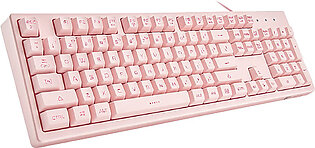 DKS100 104 Keys Pink Keyboard with LED Backlit