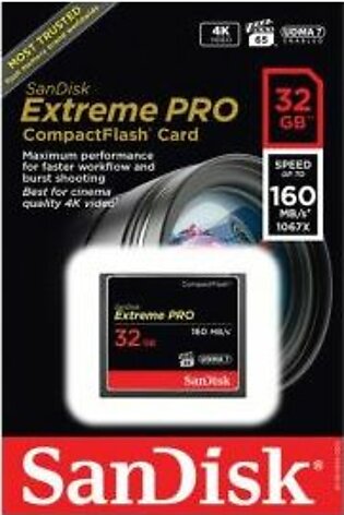 SanDisk 32GB Extreme Pro CompactFlash Memory Card (160MB/s)