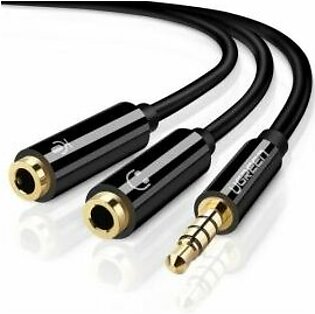 Ugreen 30620 Headphone Splitter Cable with Mic – Black