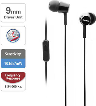 Sony MDR-EX155AP In-Ear Headphones with Mic