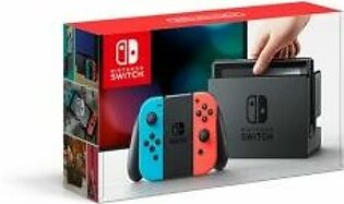 Nintendo Switch with Neon Blue and Neon Red Joy-Con With Extended Battery