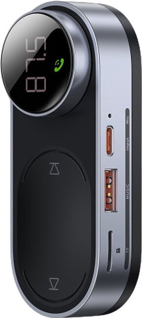 Baseus MP3 Music Player FM Transmitter Bluetooth 5.0 750mAh TF Card USB AUX Solar Car Wireless
