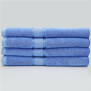 Terry Fancy Bath Towel - Light Blue