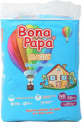 Bona Papa Magic Baby Diaper Regular 50 Pieces - New Born