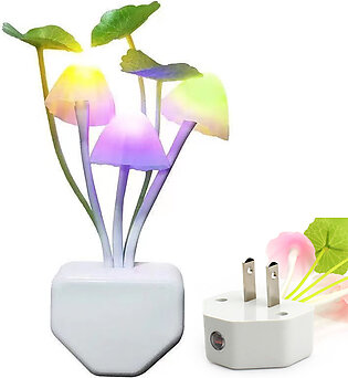 LED Sensor Mushroom Night Light Indoor Plug-in Wall Light LED Color Changing Light for Bedroom, Bathroom, Kitchen and Stairs