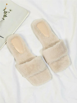 Minimalist Fluffy Slide Sandals
