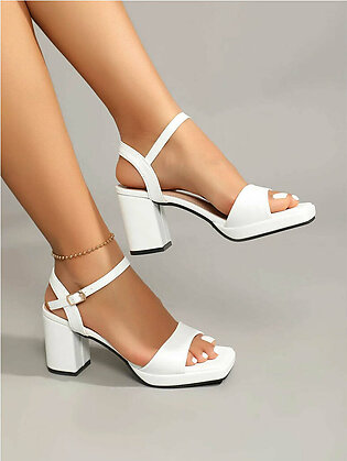 Chunky Heeled Ankle Strap Sandals