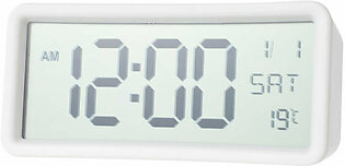 Large Screen Electronic Alarm Clock (White)