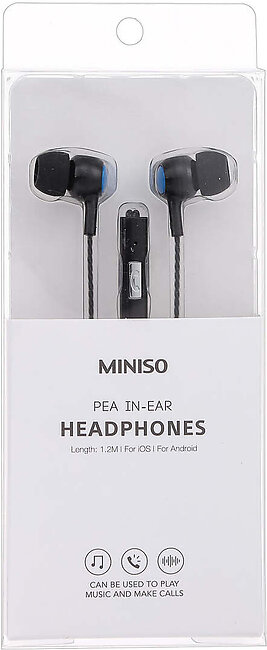 Pea In-ear Headphones Model: SE383 (Black +Blue)