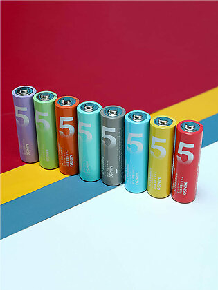 AA Alkaline Battery 8 Pack (Colorful)