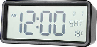 Large Screen Electronic Alarm Clock (Black)